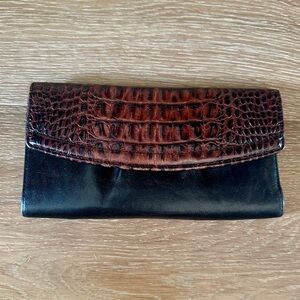 Brahmin Leather Two Toned TriFold Wallet